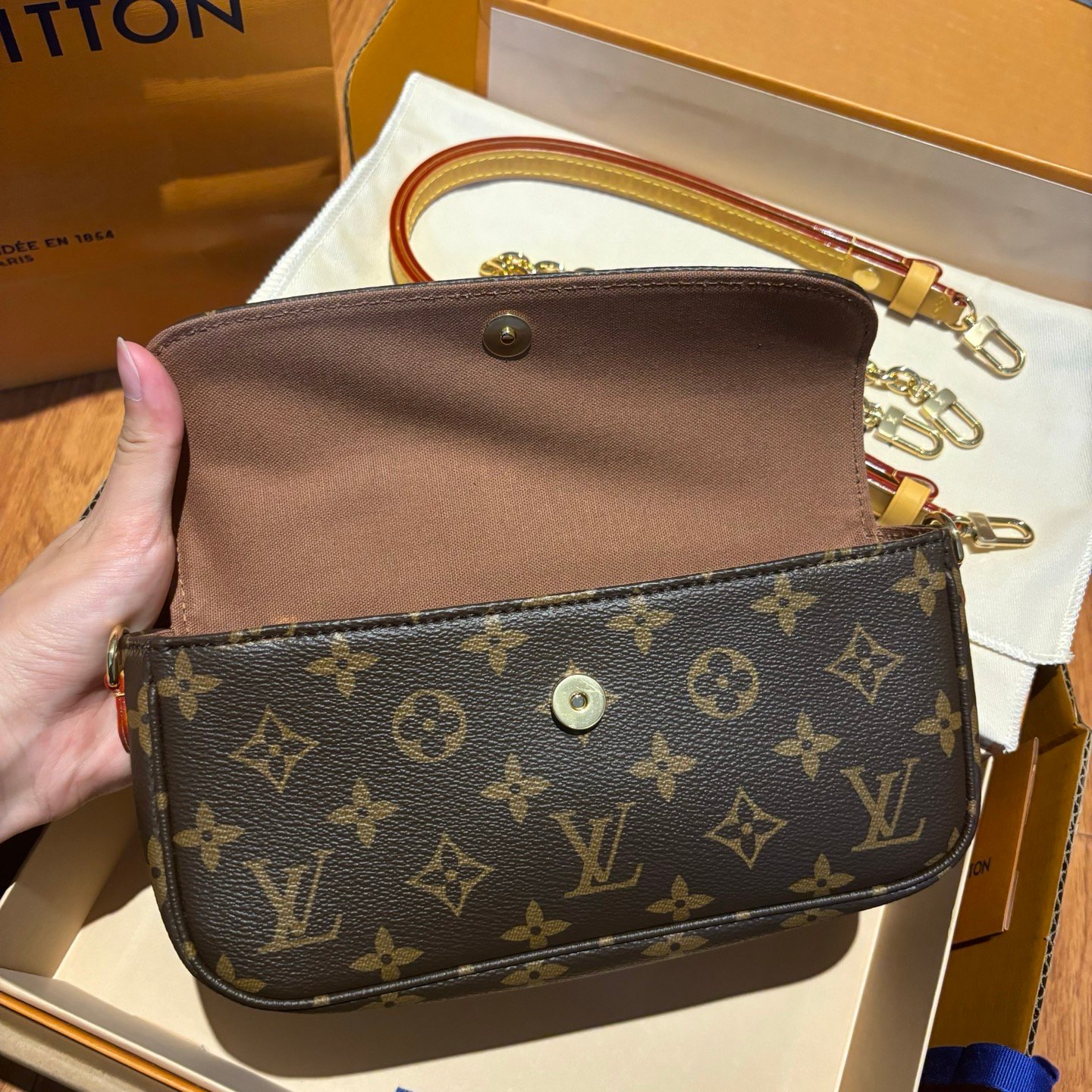 IMG_0883 高仿包包WalletOnChainIVY系列老花實拍圖純手工定制奢品正品級原單定制開模