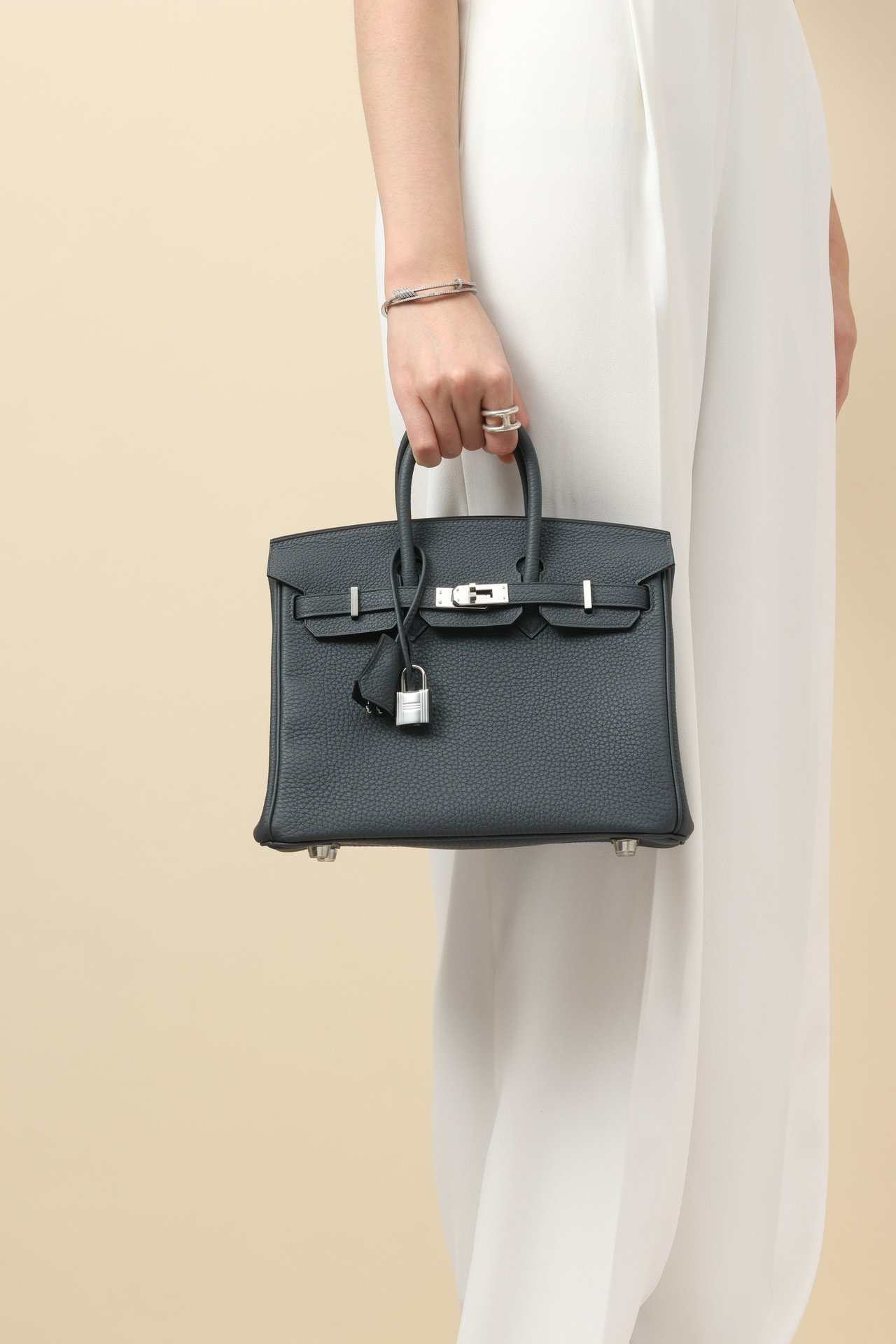 Birkin 25鉑金包 H0霧霾灰 銀扣 togo皮 6 IMG 9770