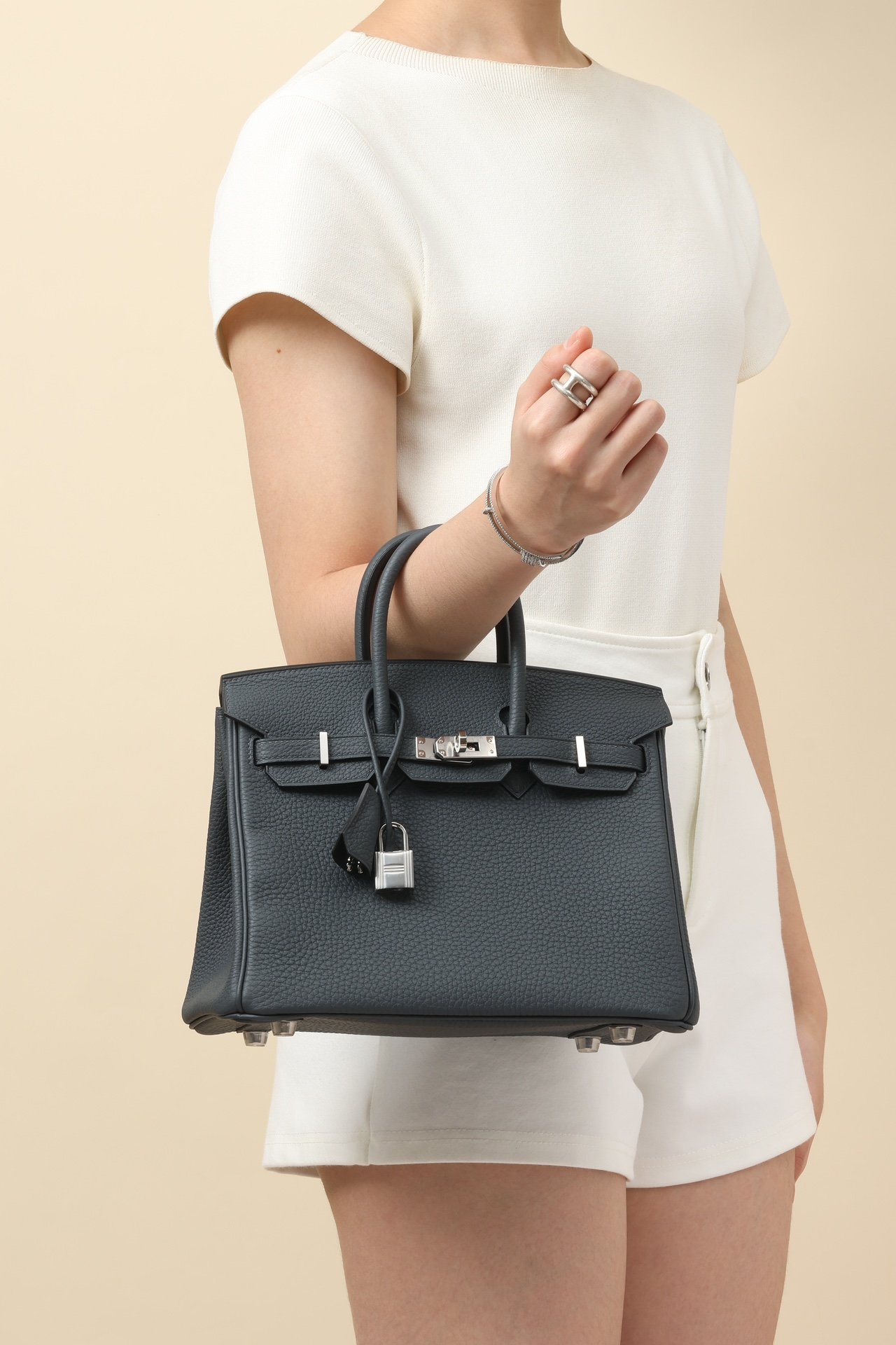 Birkin 25鉑金包 H0霧霾灰 銀扣 togo皮 7 IMG 9771