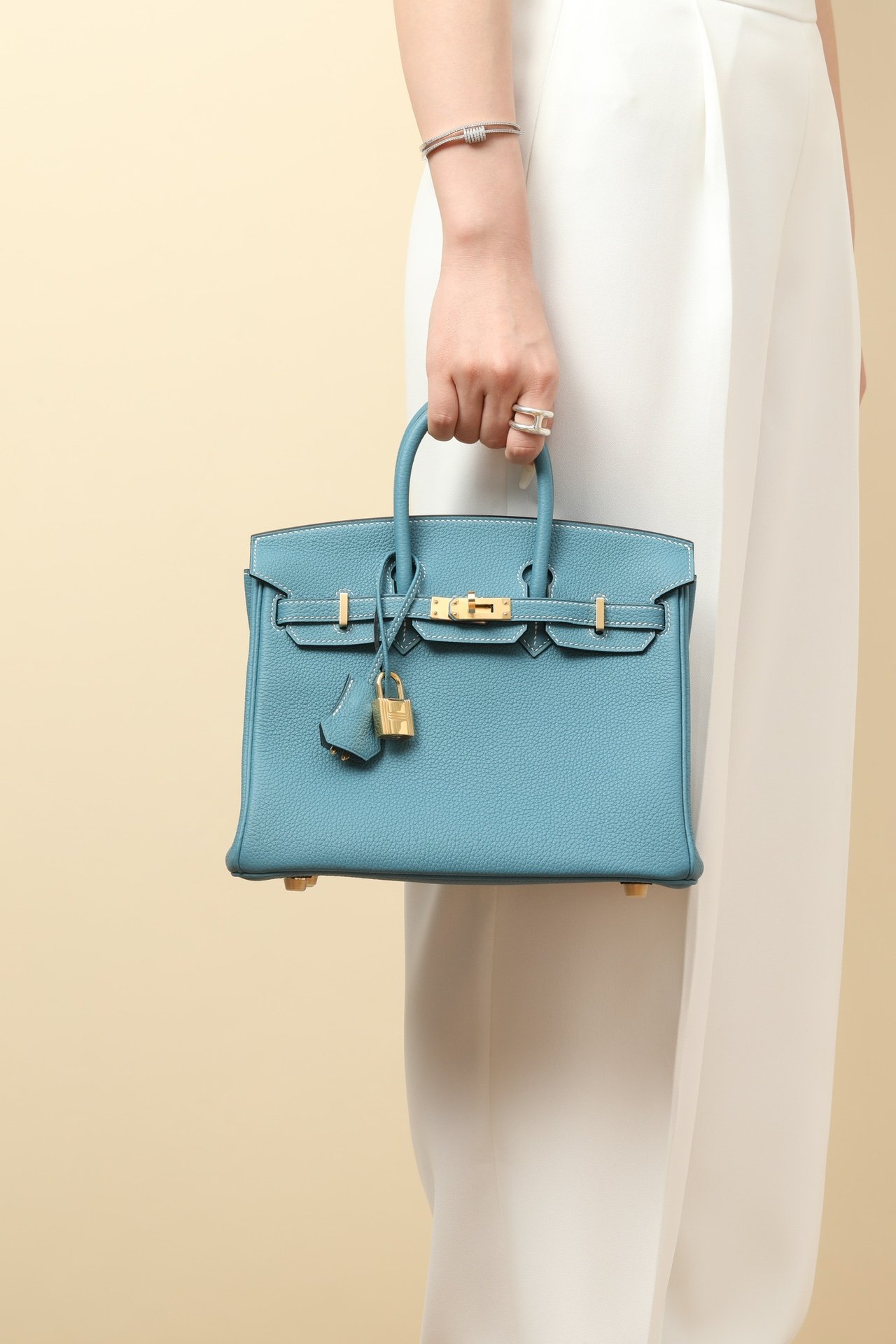 Birkin 25鉑金包 D2新牛仔藍 金扣 togo皮 5 IMG 9806