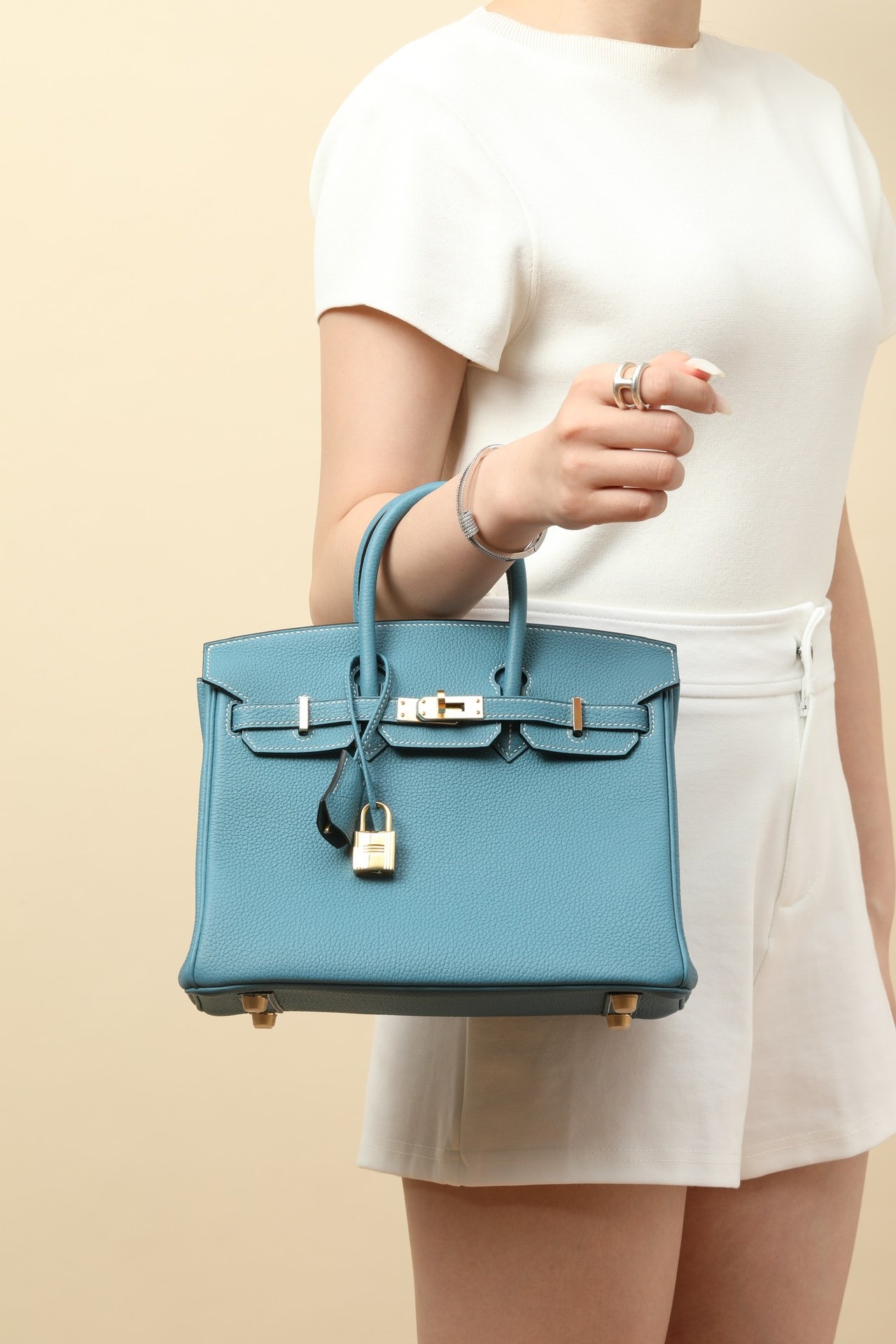 Birkin 25鉑金包 D2新牛仔藍 金扣 togo皮 6 IMG 9807
