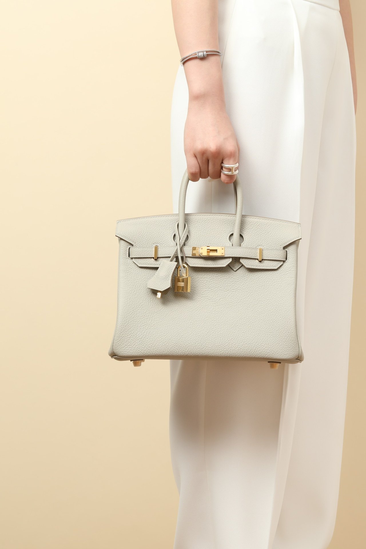 Birkin 25鉑金包 80珍珠灰 金扣 togo皮 5 IMG 9833
