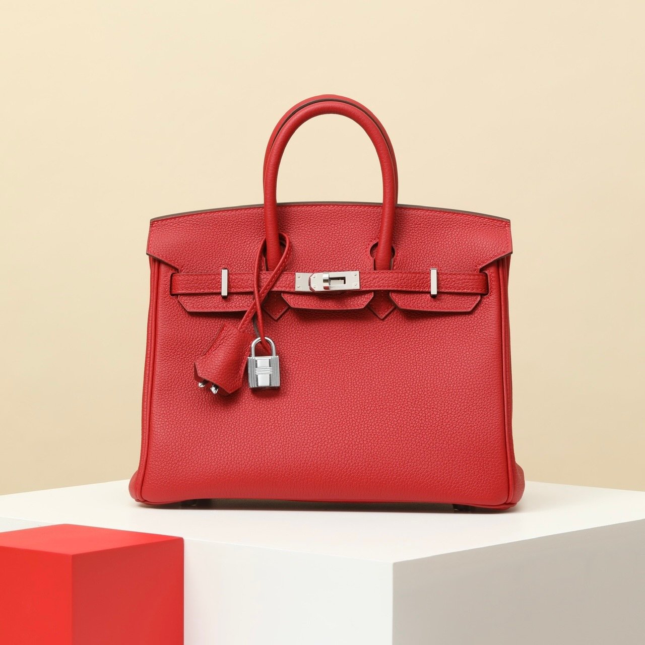純手工定制奢品正品級原單定制開模愛馬仕HARMAS BIRKIN25愛馬仕鉑金包1：1vva純手工定制奢品正品級原單定制開模愛馬仕HARMAS BIRKIN25愛馬仕鉑金包實拍Q5國旗紅 銀扣