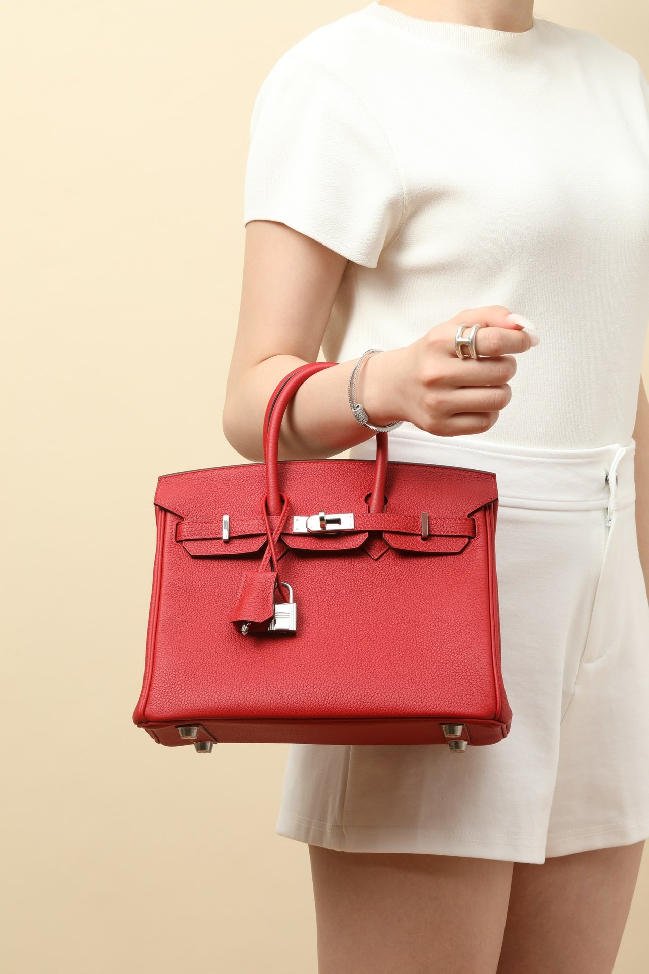 Birkin 25鉑金包 Q5國旗紅 銀扣 Togo皮 6 IMG 9924