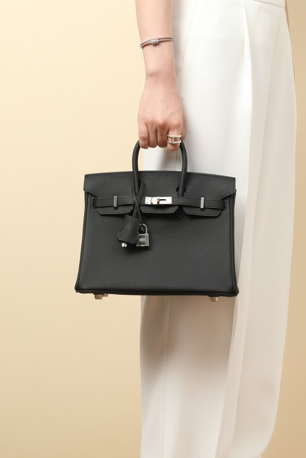 Birkin 25鉑金包 CK89黑色 銀扣 Togo皮 5 IMG 9941