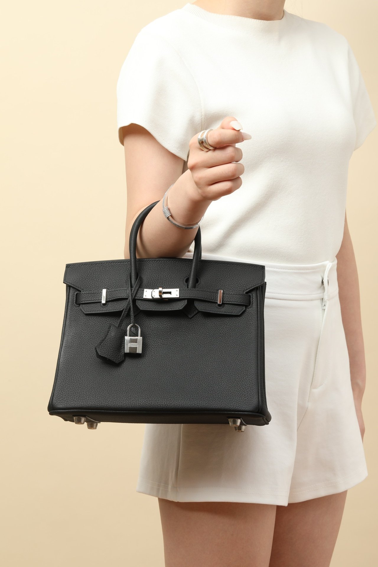 Birkin 25鉑金包 CK89黑色 銀扣 Togo皮 6 IMG 9942