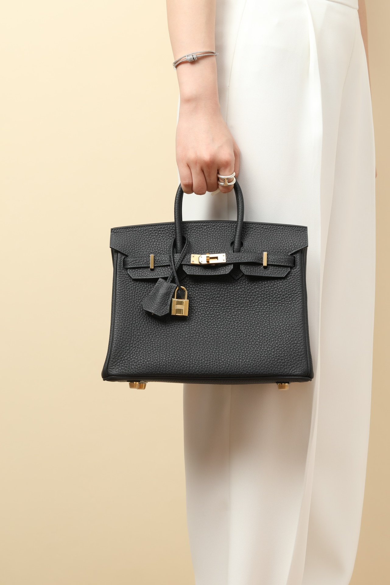 Birkin 25鉑金包 3Y黑呢色 金扣 Togo皮 5 IMG 9950