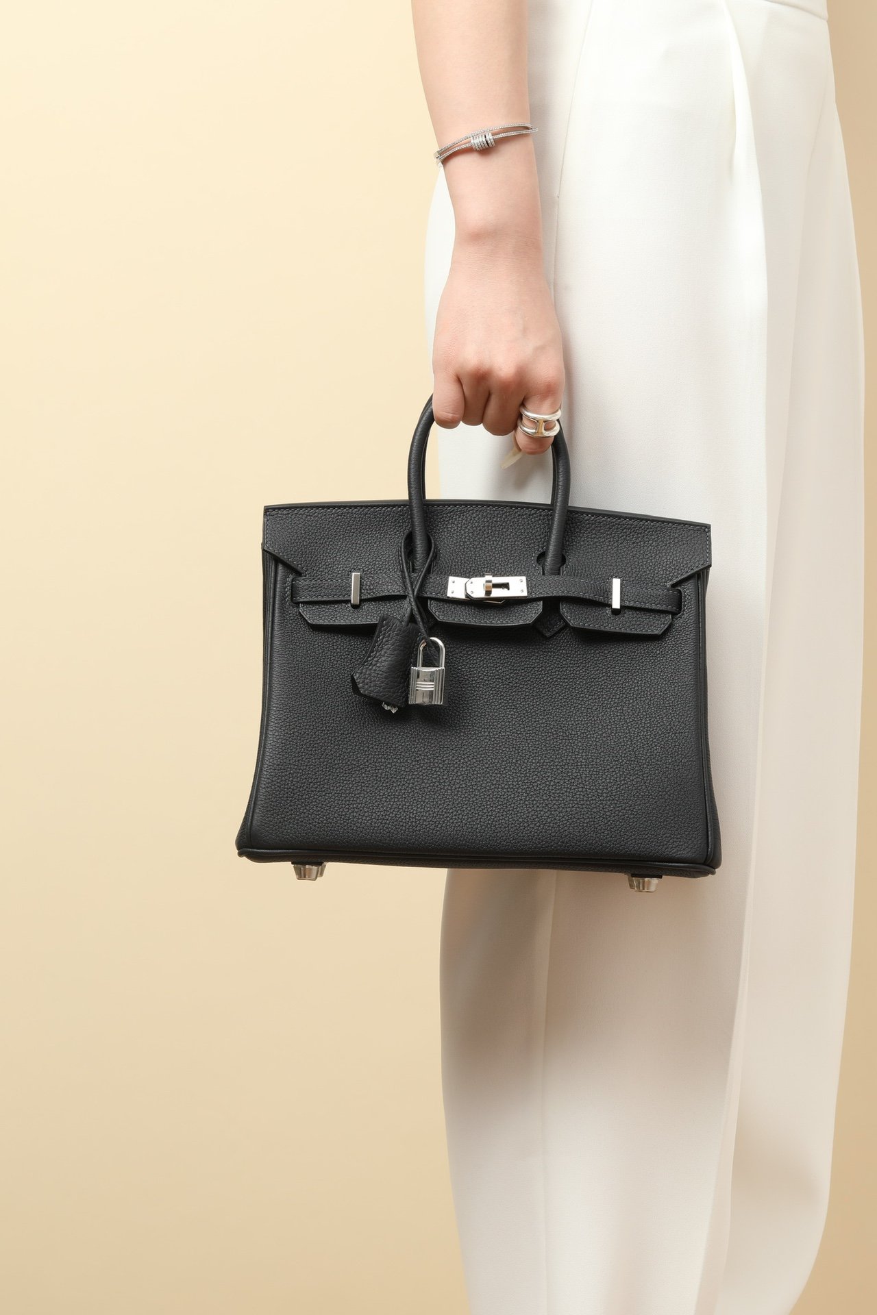 Birkin 25鉑金包 3Y黑呢色 銀扣 Togo皮 5 IMG 9959