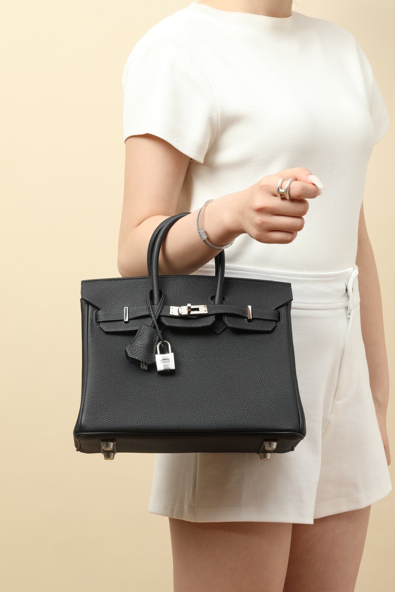Birkin 25鉑金包 3Y黑呢色 銀扣 Togo皮 6 IMG 9960