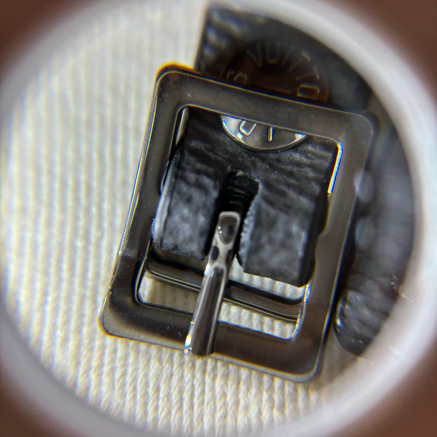 M46271(163C01)黑色keepall25男士枕頭包 7 放大版皮帶五金細節實拍