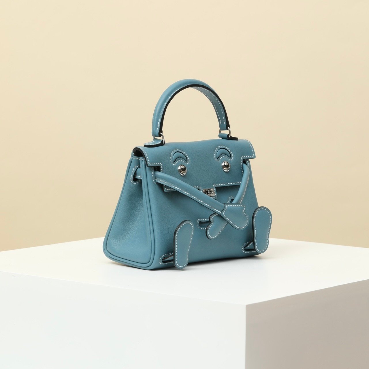 vva奢品正品級原單定制開模愛馬仕KELLY DOLL凱莉笑臉迷你牛仔藍色娃娃包詳情圖 vva奢品正品級原單定制開模愛馬仕KELLY DOLL凱莉笑臉迷你牛仔藍色娃娃包