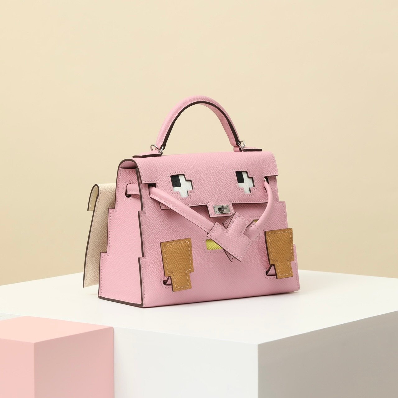 vva純手工定制奢品正品級原單定制開模愛馬仕HARMAS KELLY DOLL凱莉馬賽克迷你葵錦紫可愛娃娃包詳情圖 vva純手工定制奢品正品級原單定制開模愛馬仕HARMAS KELLY DOLL凱莉馬賽克迷你葵錦紫可愛娃娃包