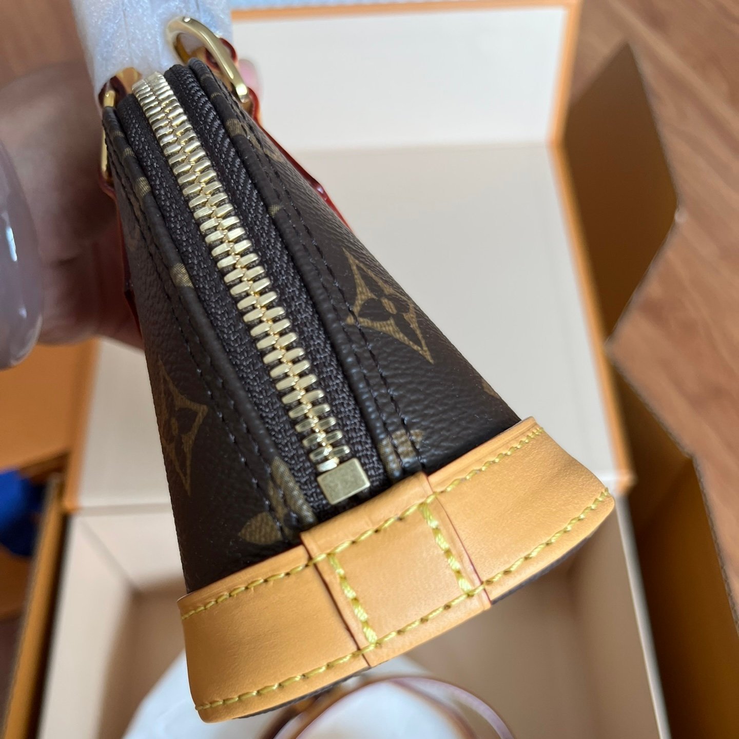 LV × NANO ALMA手袋老花經典貝殼包實拍圖純手工定制奢品正品級原單定制開模詳情圖3 LV × NANO ALMA手袋老花經典貝殼包實拍圖純手工定制奢品正品級原單定制開模