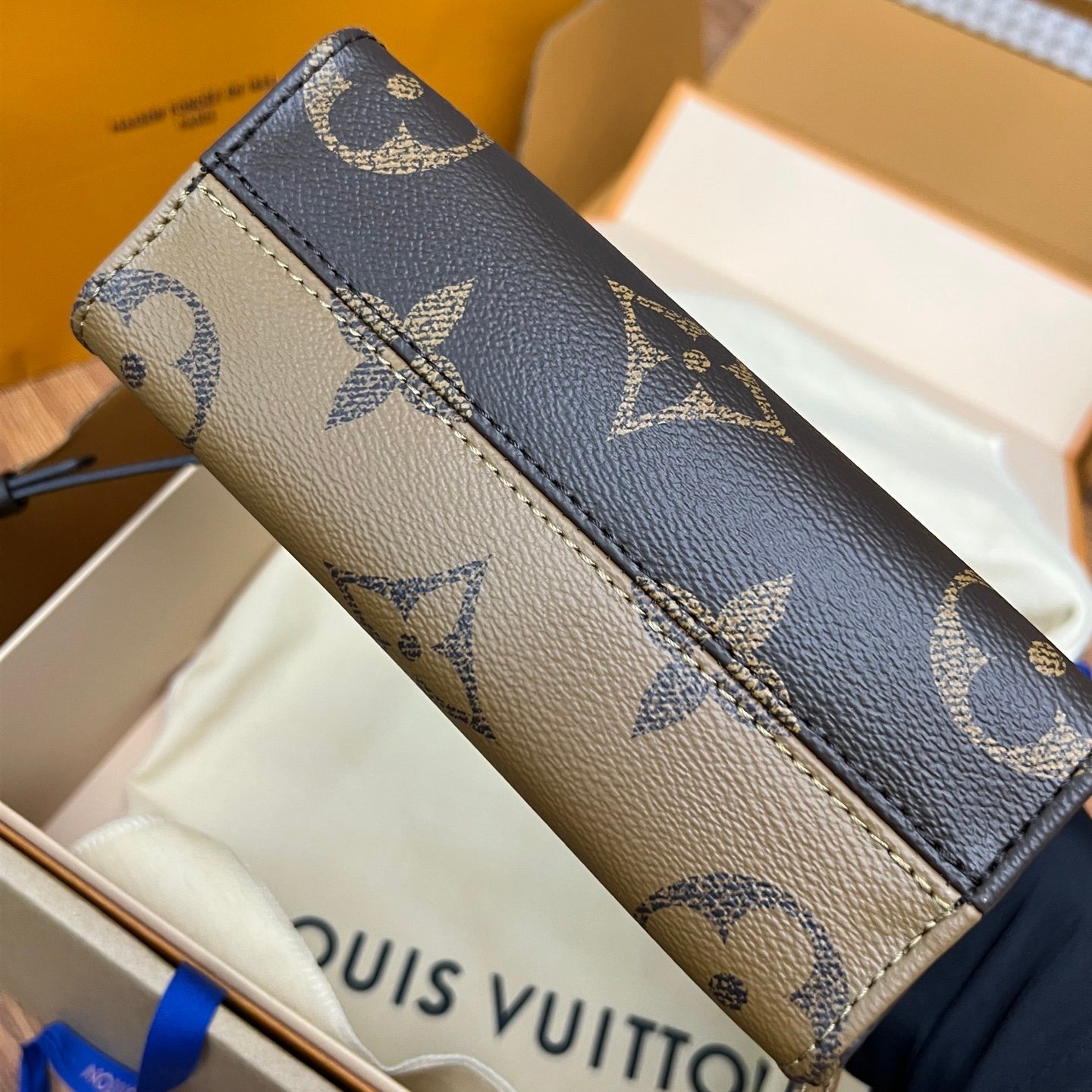 LV×ONTHEGOBB老花小號托特包實拍圖純手工定制奢品正品級原單定制開模詳情圖4 LV×ONTHEGOBB老花小號托特包實拍圖純手工定制奢品正品級原單定制開模